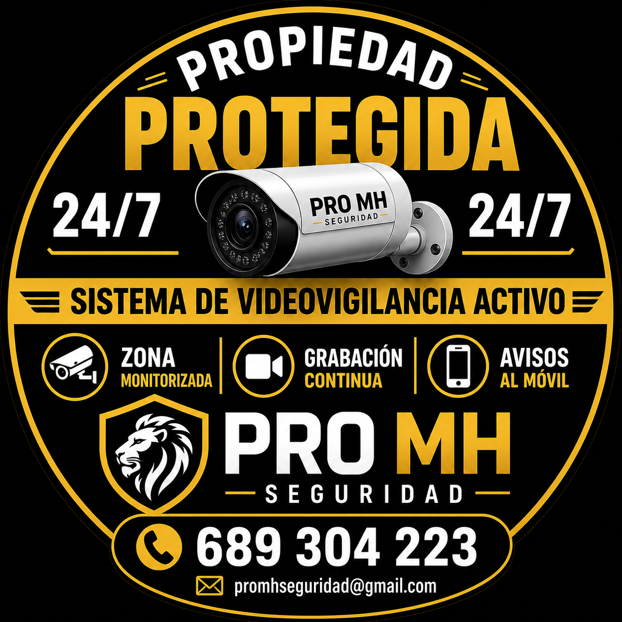 Logo león PRO MH Seguridad